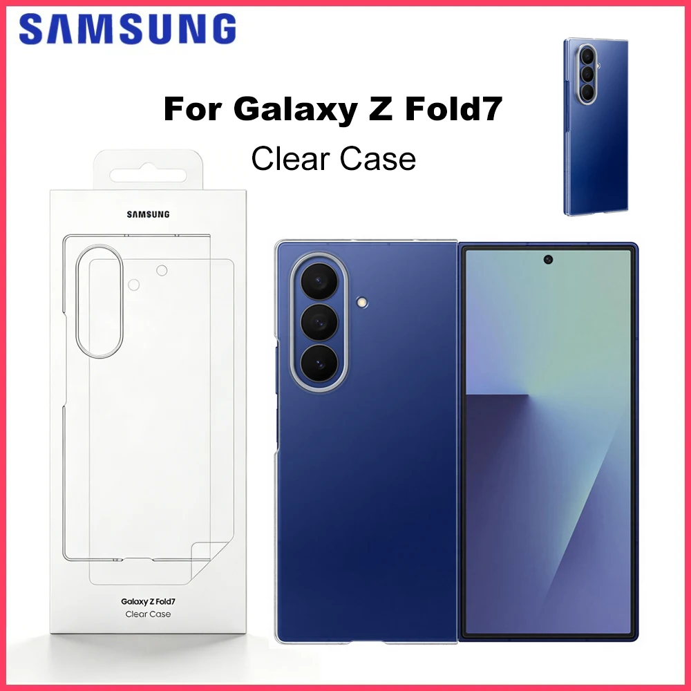 

Оригинальный прозрачный чехол Samsung для Galaxy Z Fold7 с защитой экрана, устойчивый к царапинам, EF-AF966