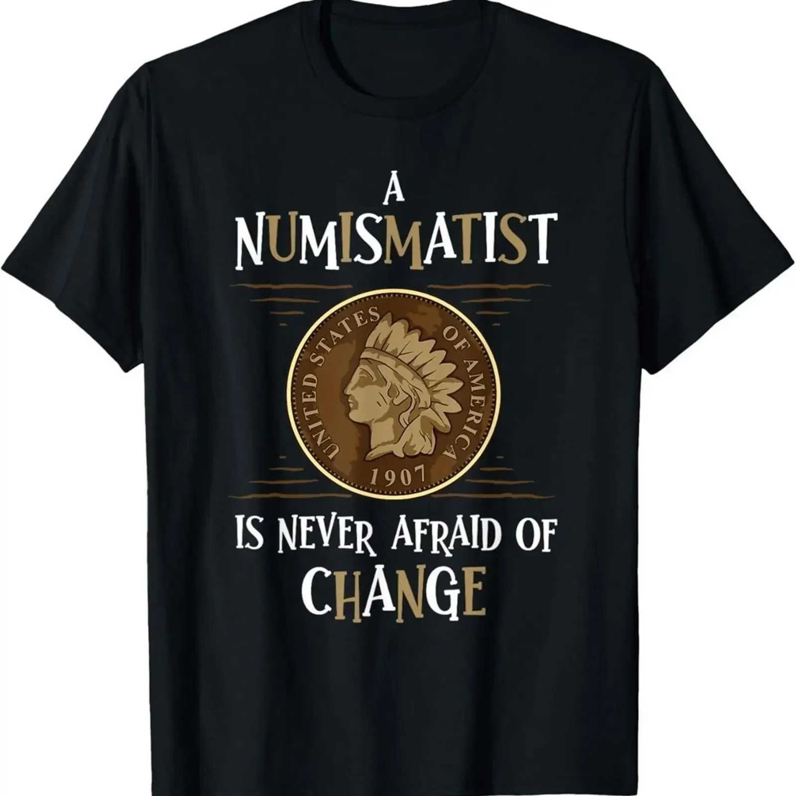 Coin Collecting Design Funny Numismatics Black T shirt S 5XL Q3663 vintage Washed Stretched Versatile Unisex Comfortable