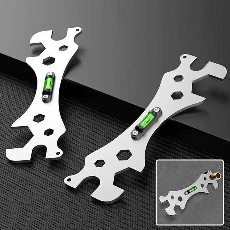 1pc Multifunctional Wrench Bend Angle Leveling Wrench Shower Faucet Universal Repair Wrench Bathroom InstallationAnd Maintenance