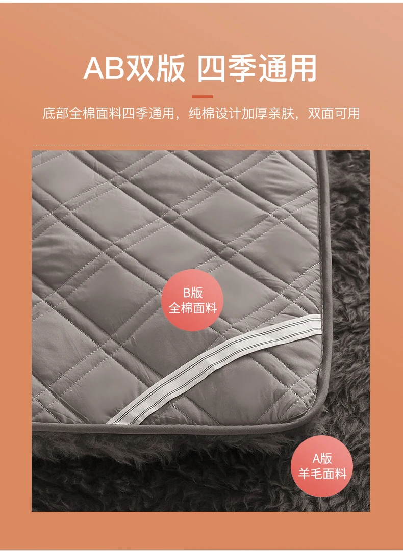 Winter Super Warm Real Wool Mattress 100% Australian Wool Mattress, Thickened Bed Mattress, Warm Cashmere Home Fleece Mats