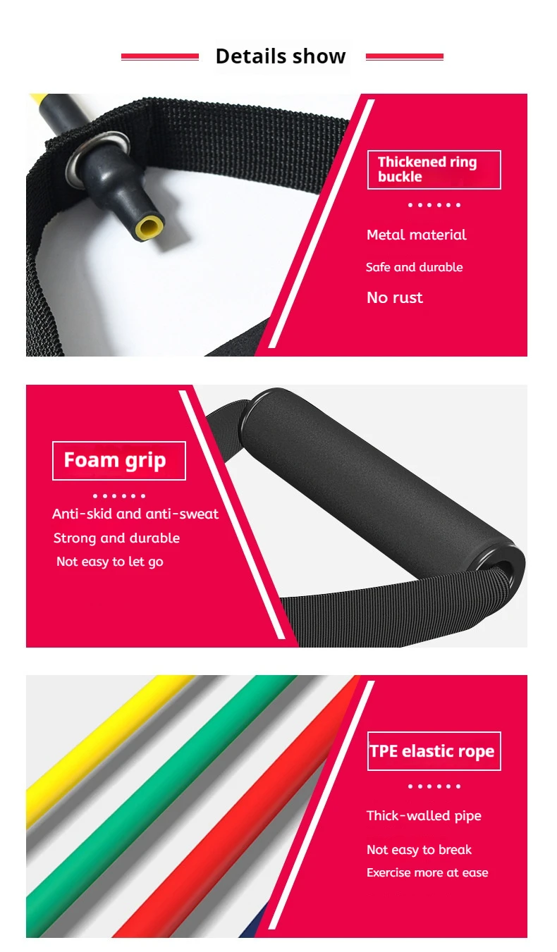 Resistance Exercise Bands With Handles For Strength Training_voghion.com