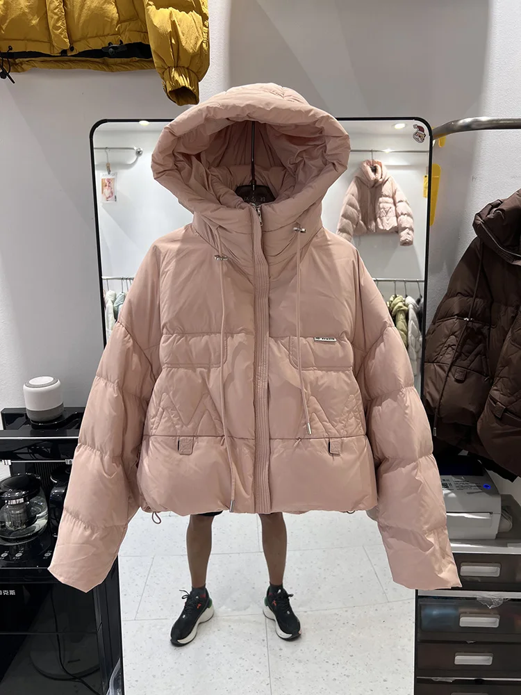 سترة نسائية برباط على الموضة لعام 2025 النسخة الكورية الجديدة بأسلوب قصير وسترة كاجوال متعددة الاستخدامات من ريش البط الأبيض #5