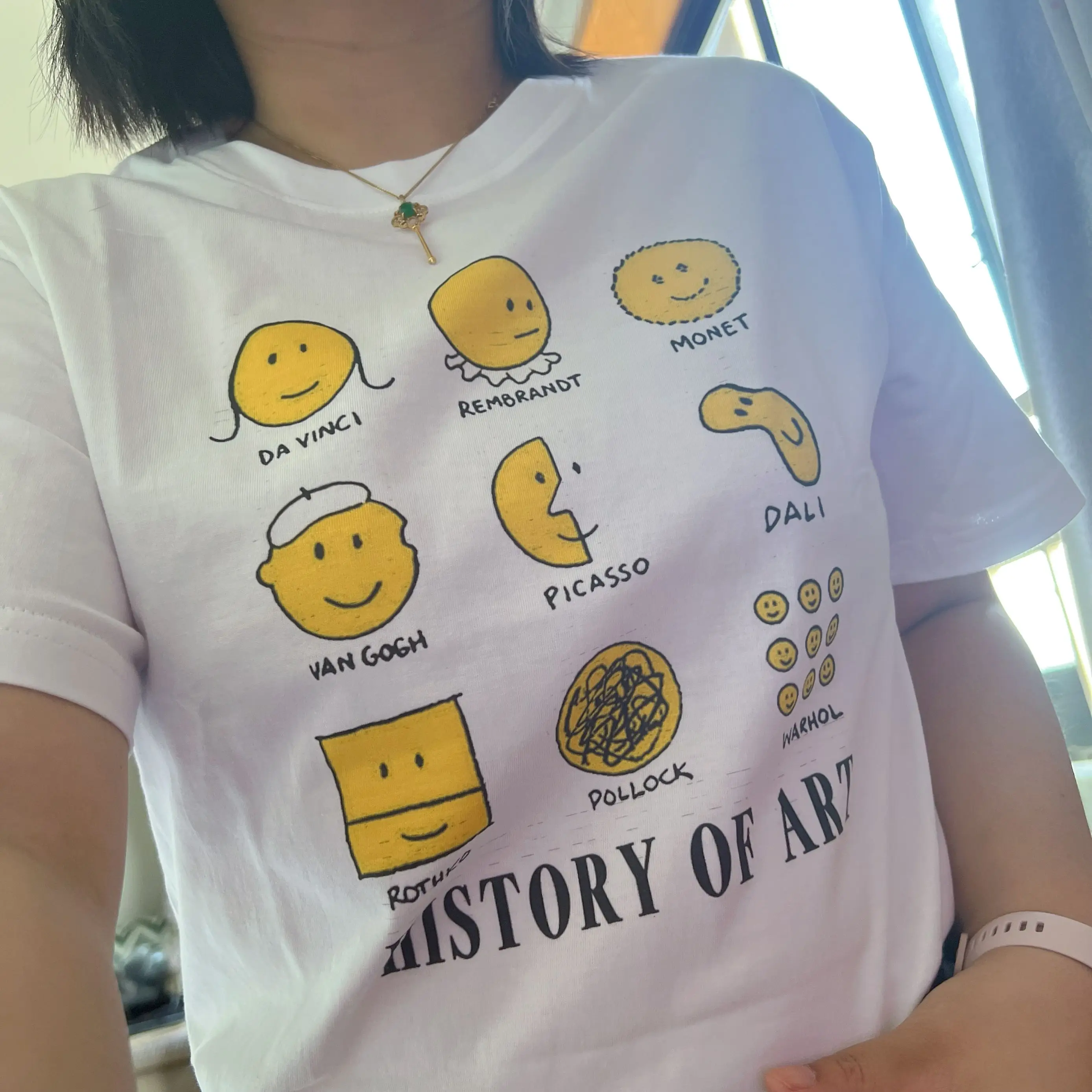 History of Art T Shirt Women  Print Graphic Tee Kawaii Top Female Clothes Casual Y2k Vintage Aesthetic Streetwear  Flora