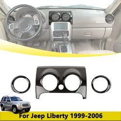 Central Console AC Vent Outlet Panel Decoration Cover Trim for Jeep Liberty 1999-2006 ABS Stickers Car Interior Accessories