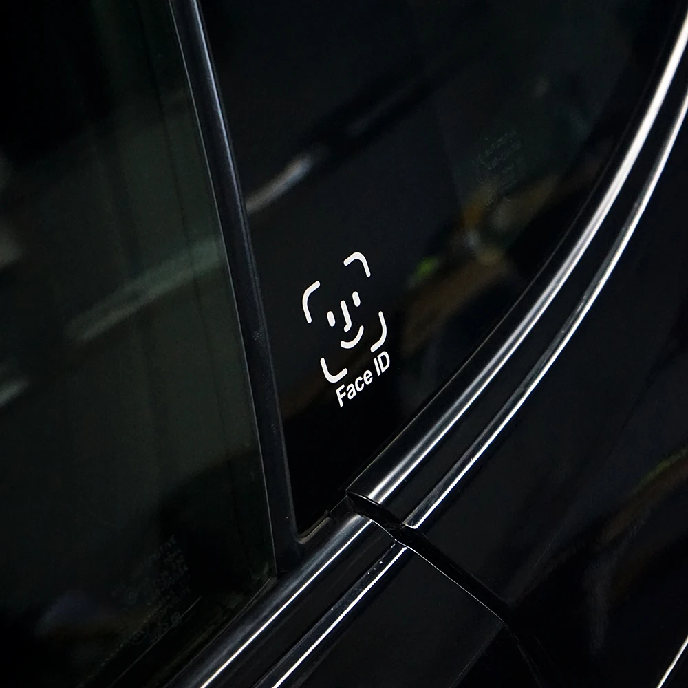 1PC Face ID Car Stickers Waterproof  DIY Auto Body Window Rear Windshield Fuel tank cap Car Exterior Sticker Vinyl Decals