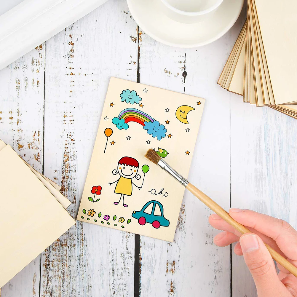 

60Pcs Unfinished Wooden Rectangles for Crafts DIY Home Decor Versatile Canvas for Imagination and Artistic Signs