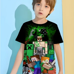 T -Shirt mit Kinderspieldruck, Jungenkleidung, Herrenkleidung im Freien für Kinder, Kindertife, heiß, 8 bis 10 Jahre alt 6 Hauptverkaufshemd Sao Paulo Kinder - №3