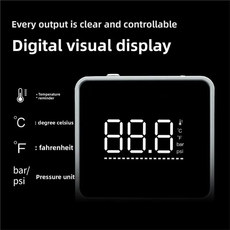 USER FRIENDLY-TURBOX Mini Desktop Air Pump Adjustable Pressure Compressor 18.0L/Min 48Psi Visible Digital For Airbrush Spraying