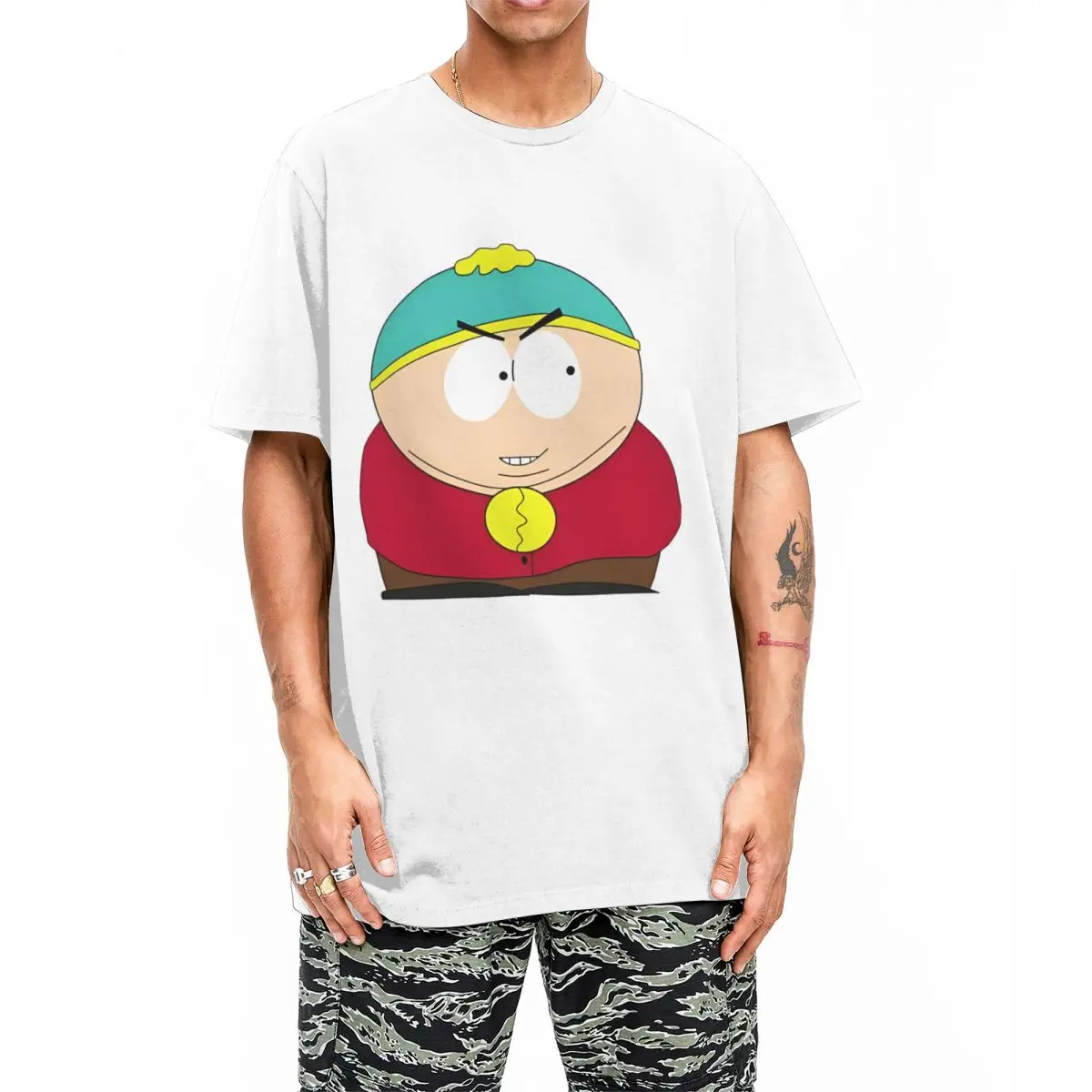 إريك كارتمان تي شيرت ساوثز كارتون باركس الجدة تي شيرت قصير الأكمام خمر بلايز الشاطئ 100% القطن س الرقبة حجم كبير الملابس #3