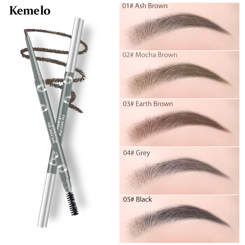 Kemelo Lambs Tude Fine Eyebrow Pencil Waterproof and Long-lasting Cosmetics Makeup Products for Women