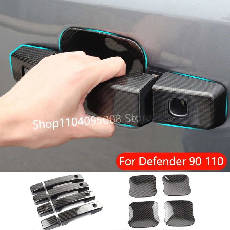 

For Land Rover Defender 90 110 2020-2025 4Pcs Door Bowl External Handle Stick Door Decorative Strip Outside Door Handle Stickers