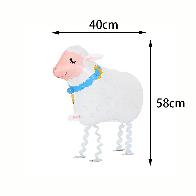 Farm Walking Animal Balloon Duck Chicken Cow Horse Sheep Walking Foil Balloon Kids Farm Theme Birthday Party Decoration Supplies