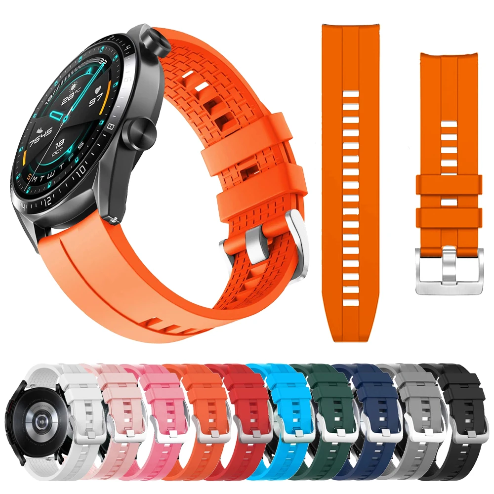 22mm 20mm Silicone Strap For HUAWEI WATCH GT 4 Pro 46mm Band GT 3 2 42mm HONOR Magic Watch 4 GS 3 Pro ES Wristband Soft Bracelet