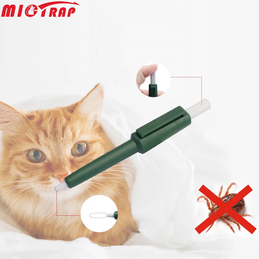 Pet Tick Extractor Clip, Lice Flea Remover, Bug Catching Pen, Cat and Dog