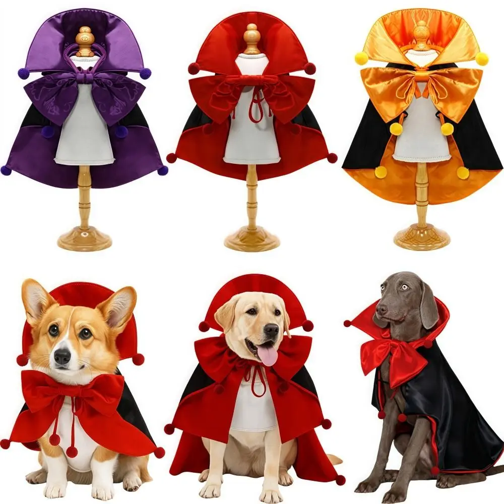Cosplay Haustier-Halloween-Kostüme, klein/mittel/großer Ritter-Stil, Halloween-Kostüme für Hunde, leicht, atmungsaktiv, magischer Umhang für Katzen