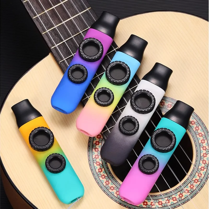 Kazoo de agujeros dobles con membranas de 10 flauta, instrumentos divertidos caprichosos fáciles de aprender para bandas, actuaciones en vivo, fiestas y viajes