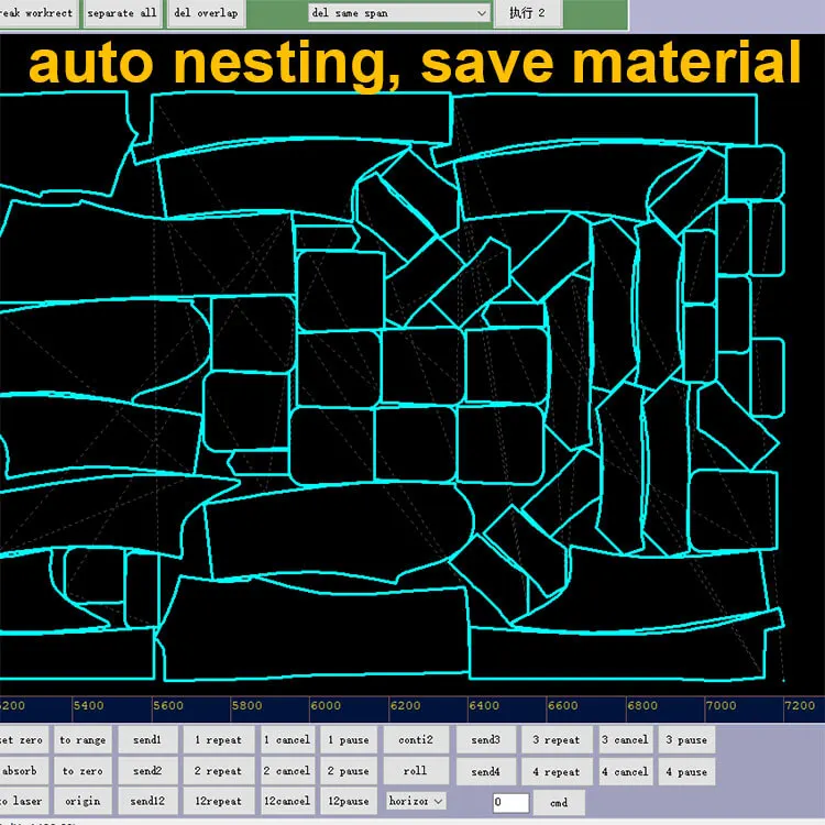 CNC التلقائي سيارة المفروشات قطع مسطحة سيارة السجاد الكلمة حصيرة وسادة PVC إيفا لفائف الجلود القاطع آلة القطع