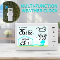 2025 NEW  Digital RGB Wall Alarm Clock Large Screen Mirror Clock 5 Gear Brightness Adjustable with Date/Week/Temperature Display