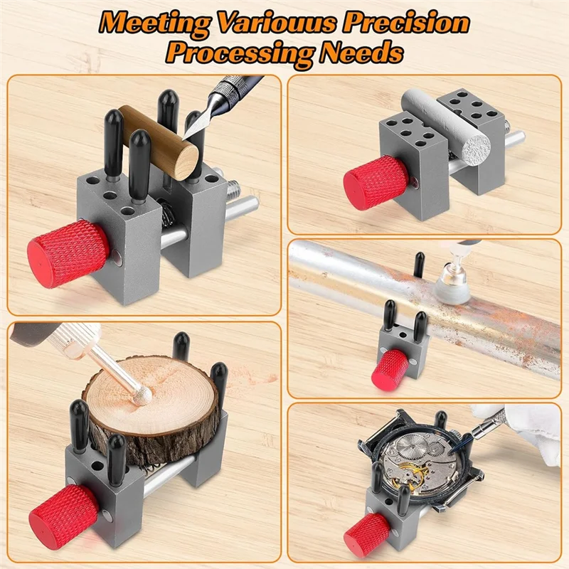

ABWZ-Metal Handy Mini Vise Clamp,Universal Drill-Press Vice Grip With 10X Alternative Holes For Scale Model Hobby
