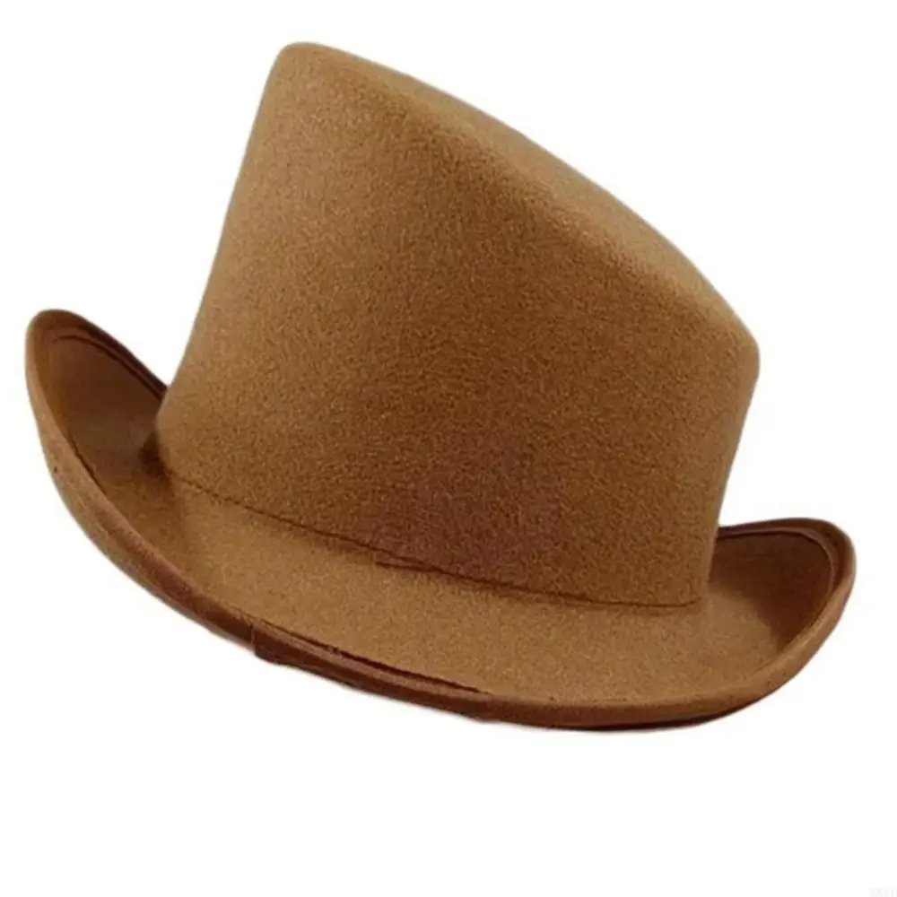Festive Decor Angled Edge Fedora Hat British Style Slanted Top Top Hat Cotton Lightweight Magic Hat Gatherings