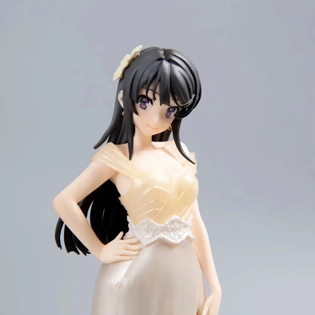 Anime Sakurajima Mai Wedding Dress Ver. Figure PVC Collectible Model Toy 23cm