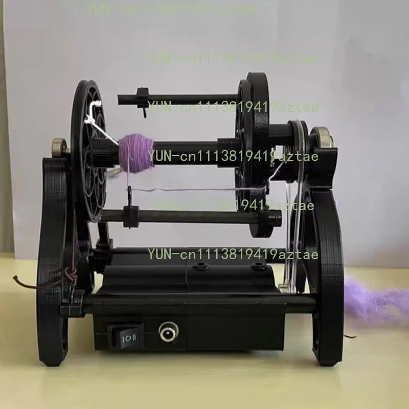 12V adjustable speed display mini electric spinning wheel, wool fiber cotton yarn twist