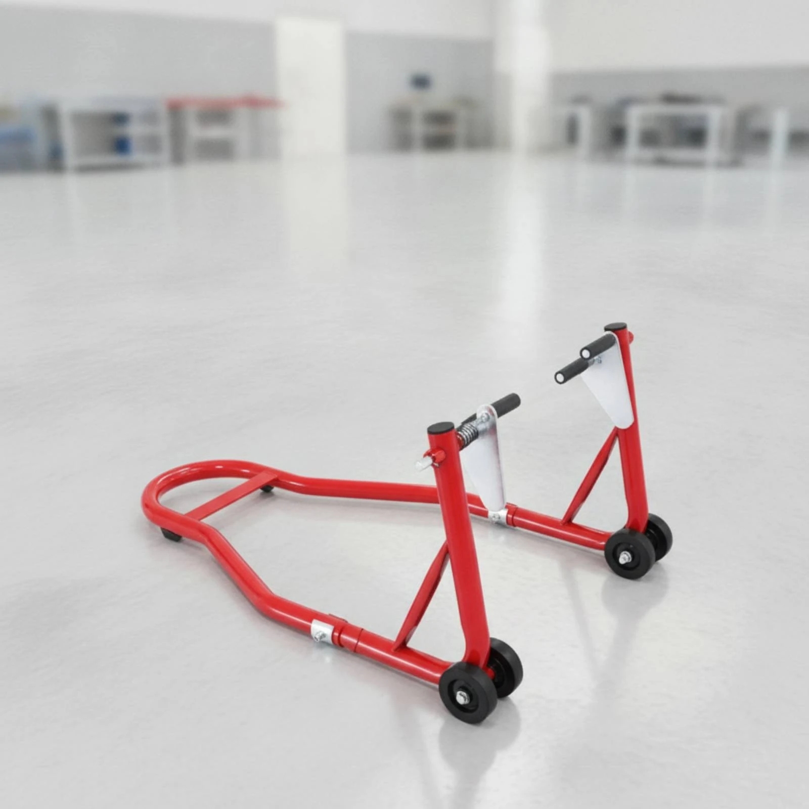 Front-Wheel Motorcycle Stand Portable Motorcycle Wheel Stand with Rolling Wheels Easy to Use Scratch-Resistant