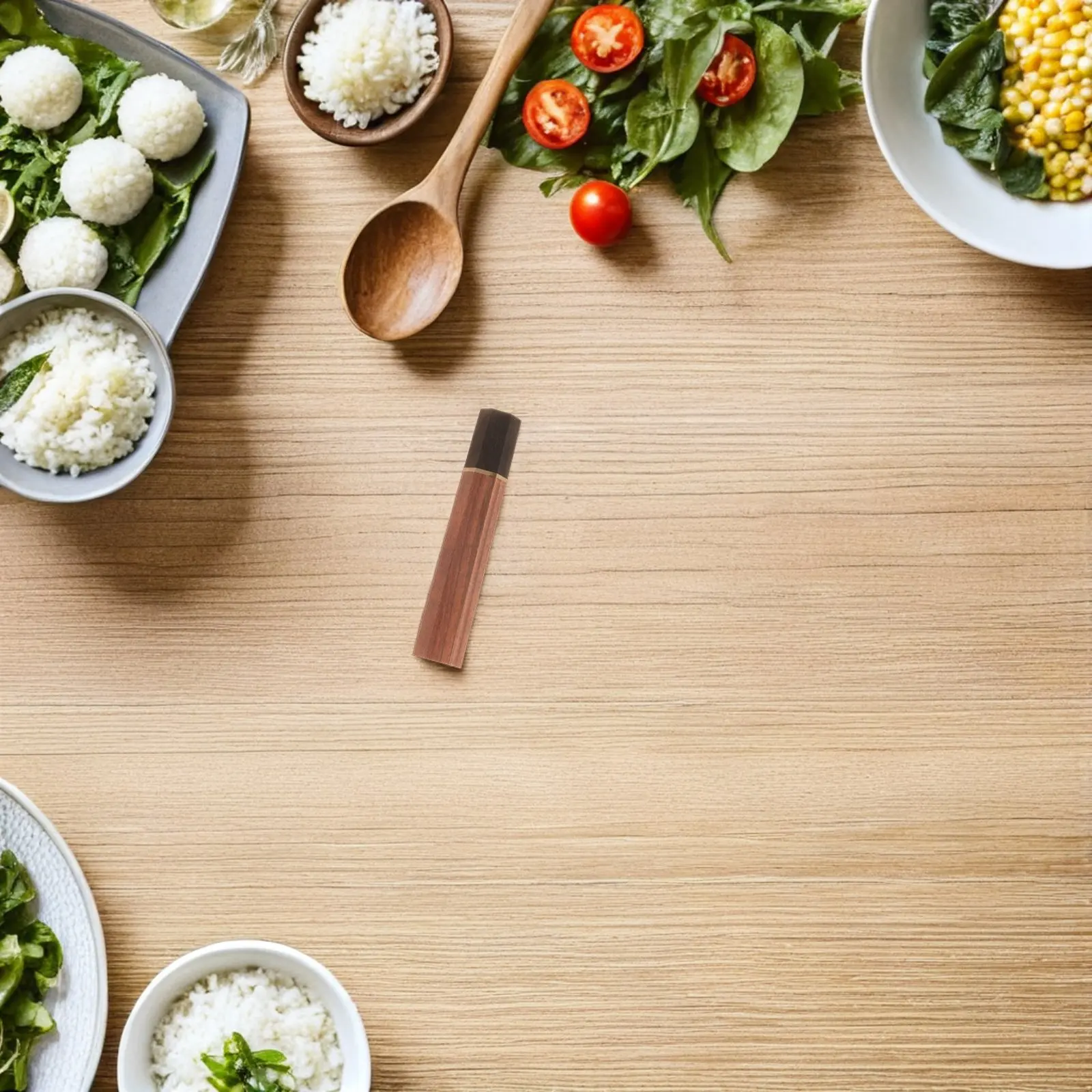 Mango octogonal de madera de palisandro y sándalo sangriento para cuchillos de chef japoneses, sushi, santoku, nakiri, gyuto (repuesto)