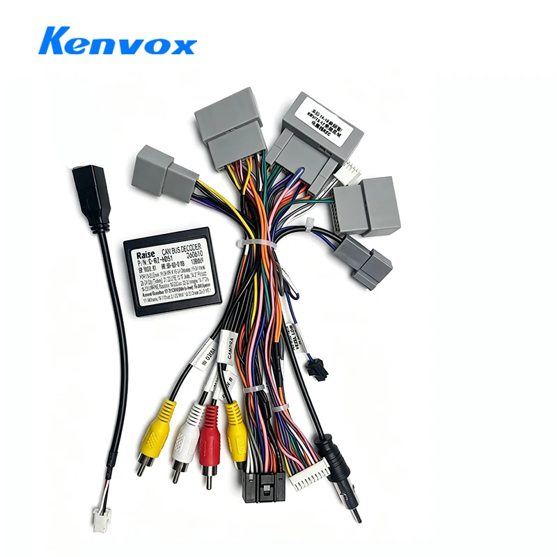 Android Car Radio Canbus Box Decoder for Honda HR-V HRV XRV Vezel Fit Jade Jazz 16 Pin Wiring Harness Plug Power Cable Adapter