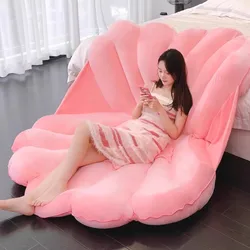 Large Clamshell Plush Cushion Giant Shuck Plush Pillow Seashell Sofa Decorative Stuffed Pillow Sleeping Backrest Floor Cushion