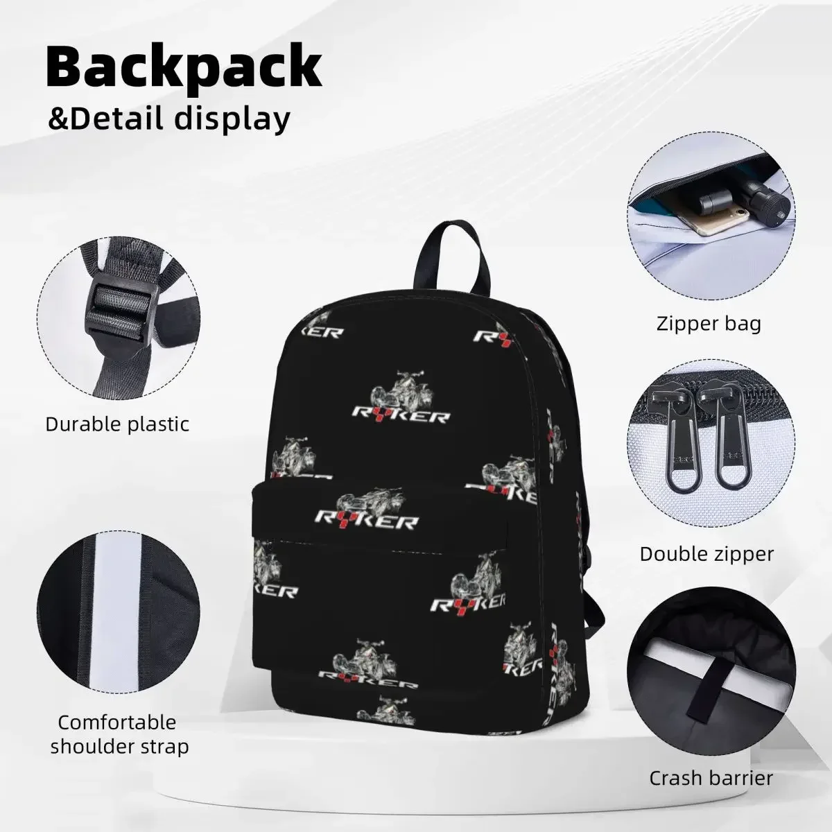 Vintage Canam Ryker Sketch Classic Backpack Boys Girls Bookbag Children School Bag Kids Rucksack Travel Rucksack Shoulder Bag