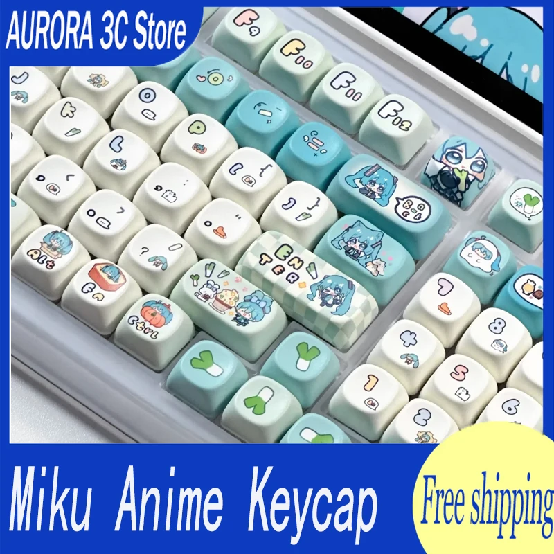 

Miku аниме Keycap Xoa Pbt мультяшный колпачок для настройки индивидуальный набор ключей для механической игровой клавиатуры переключатель подарки