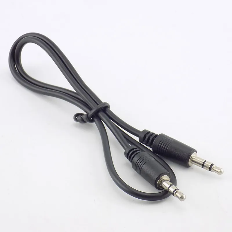 1/2/5pcs 3.5mm Stereo Male to Male Plug Connector Adapter Cables Audio Aux Extension Cable Cord Conversion Line For TV Computer