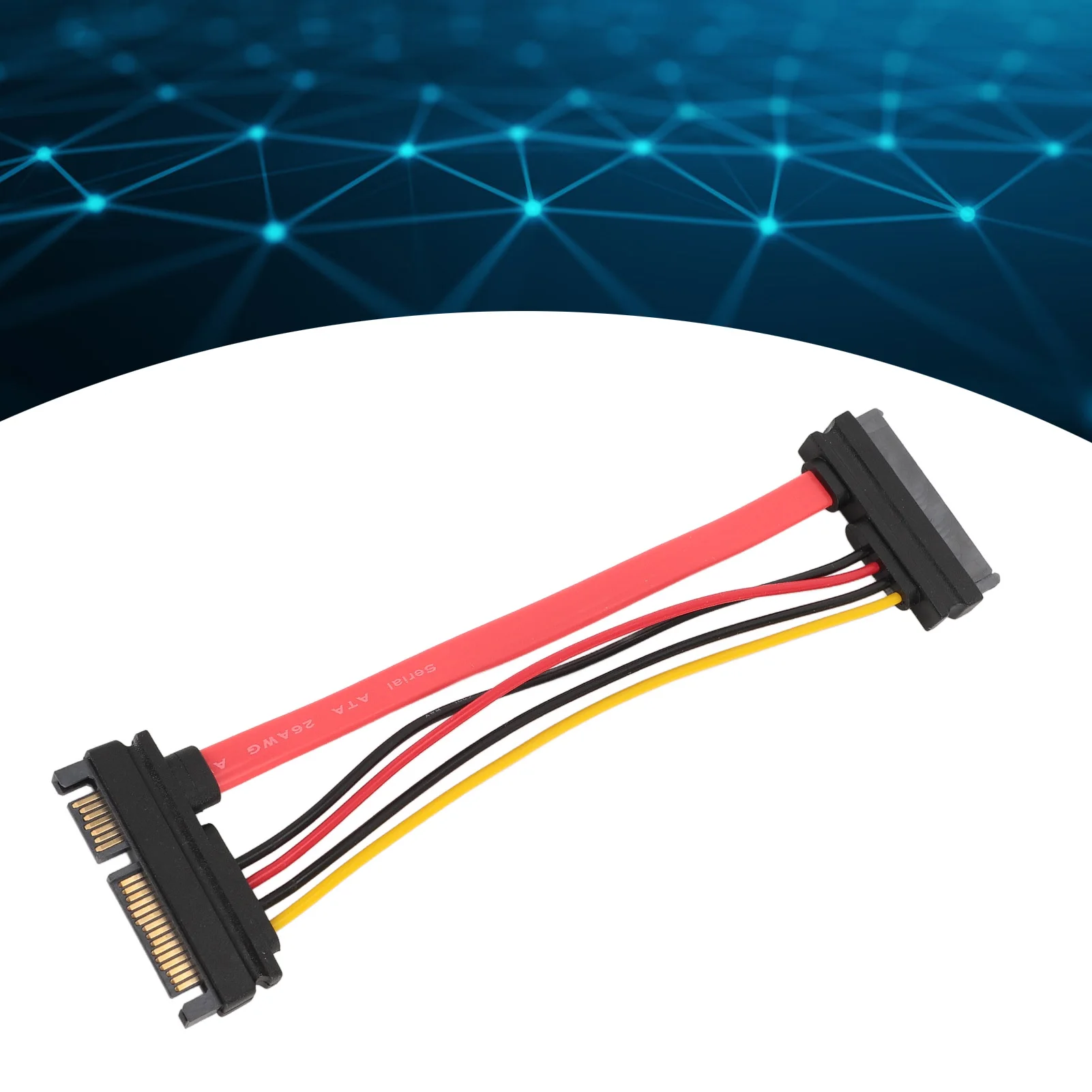 SATA22P M/SAS29P F オス - メス延長ケーブル SATA7 15ピン ハードディスクデータ電源延長ケーブルコネクタ SFF 8482 0.15m