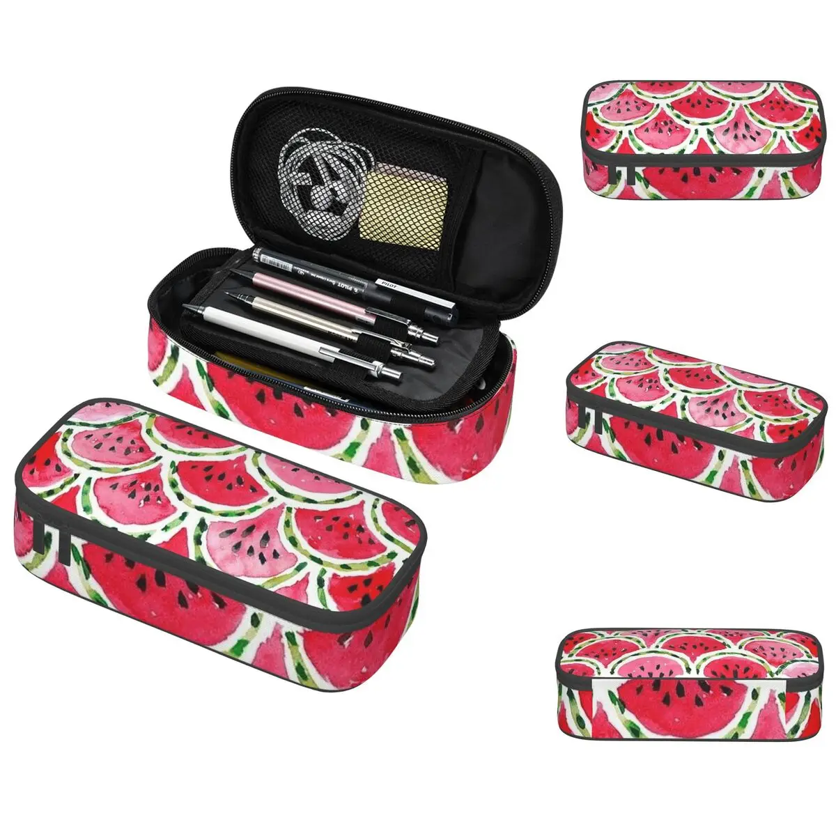 

Summer Watermelon Slices Pattern Pencil Case for Students School Pen Box Pencil Bag Stationery Supplies Pen Holder Bag