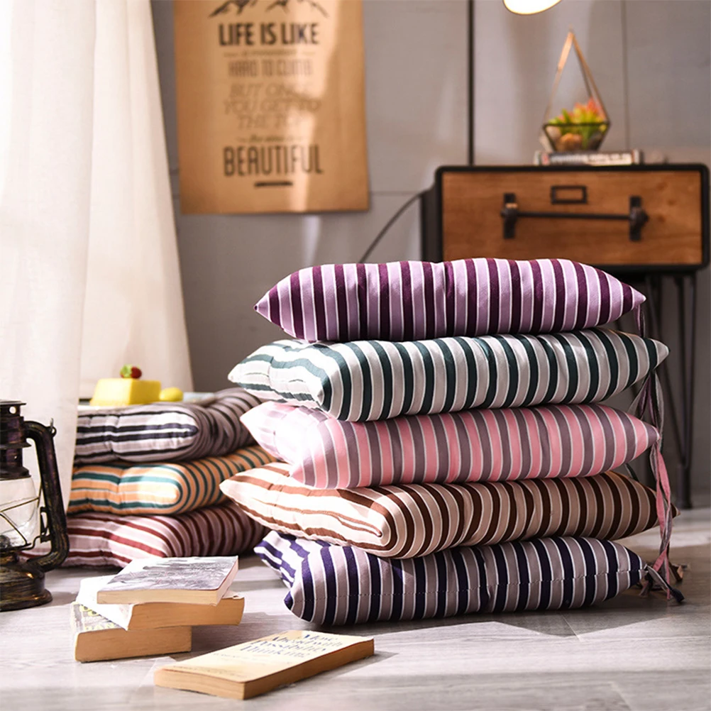 

2pcs Striped Set Thick Home Seat Fashionable Office Chair Cushion Practical Decorative Cushion For Living Room Bedroom Sofa