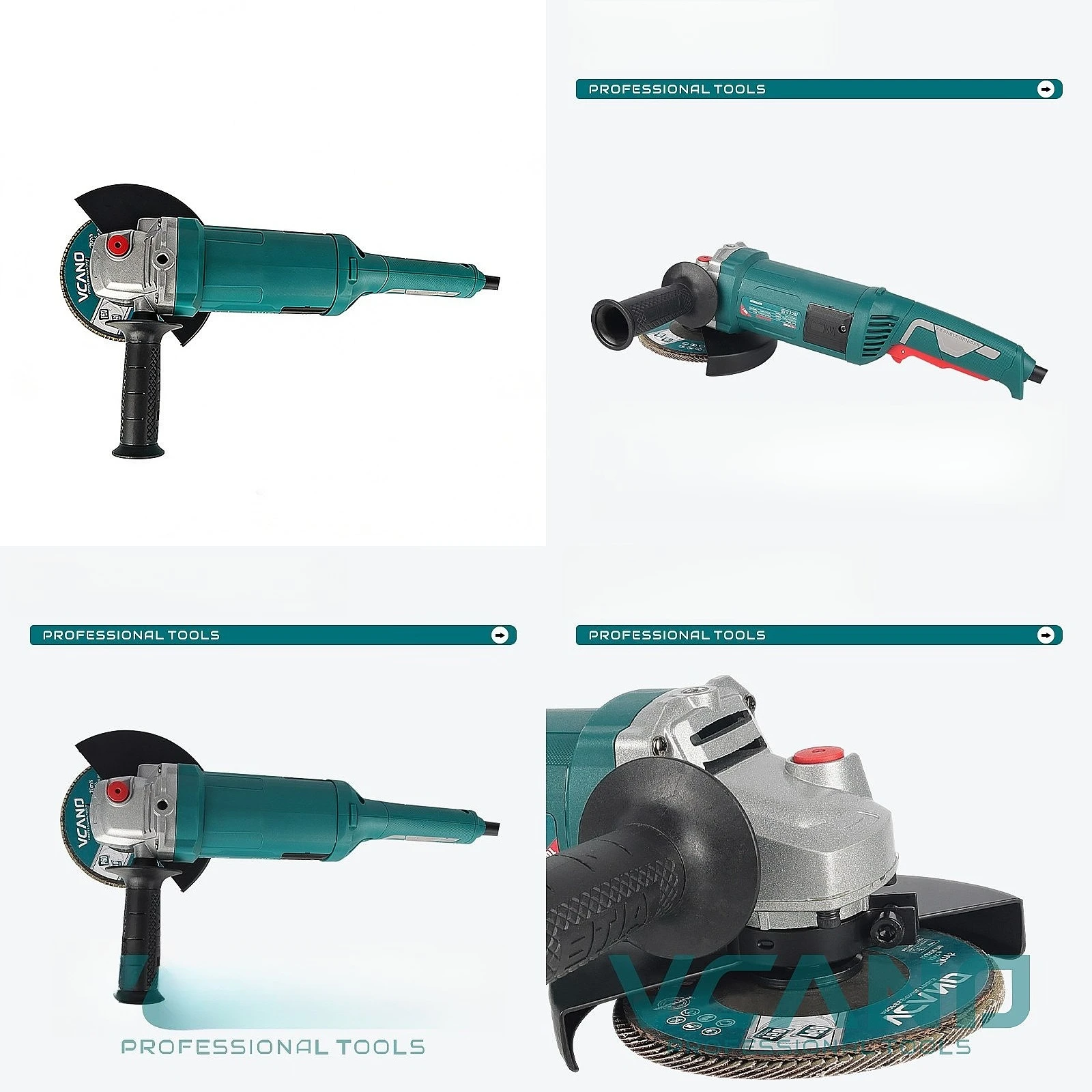Industrial DIY Heavy Duty Brushed Corded Electric Angle Grinder Trigger Switch Safety Features for Aggressive Metal Cutting