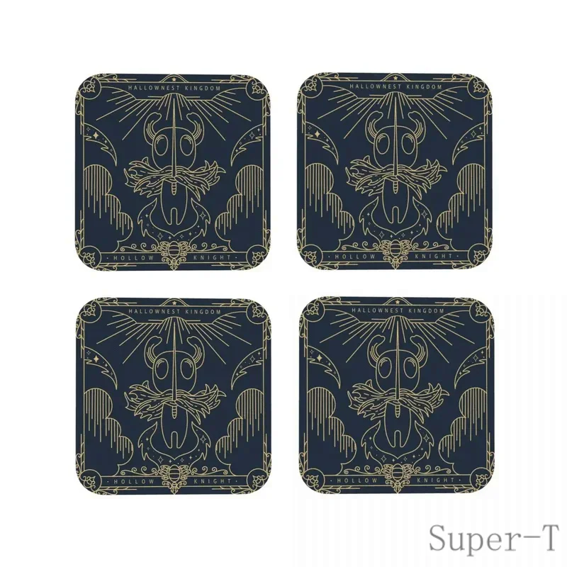 Hollow Knight Coasters Kitchen Placemats Waterproof Insulation Cup Coffee Mats For Decor Home Tableware Pads Set of 4