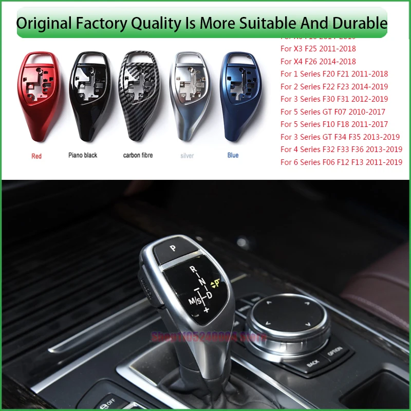 For BMW F30 F10 Models Gear Shift Lever Cover Knob Trim for M Sport Package Direct Fit Replacement