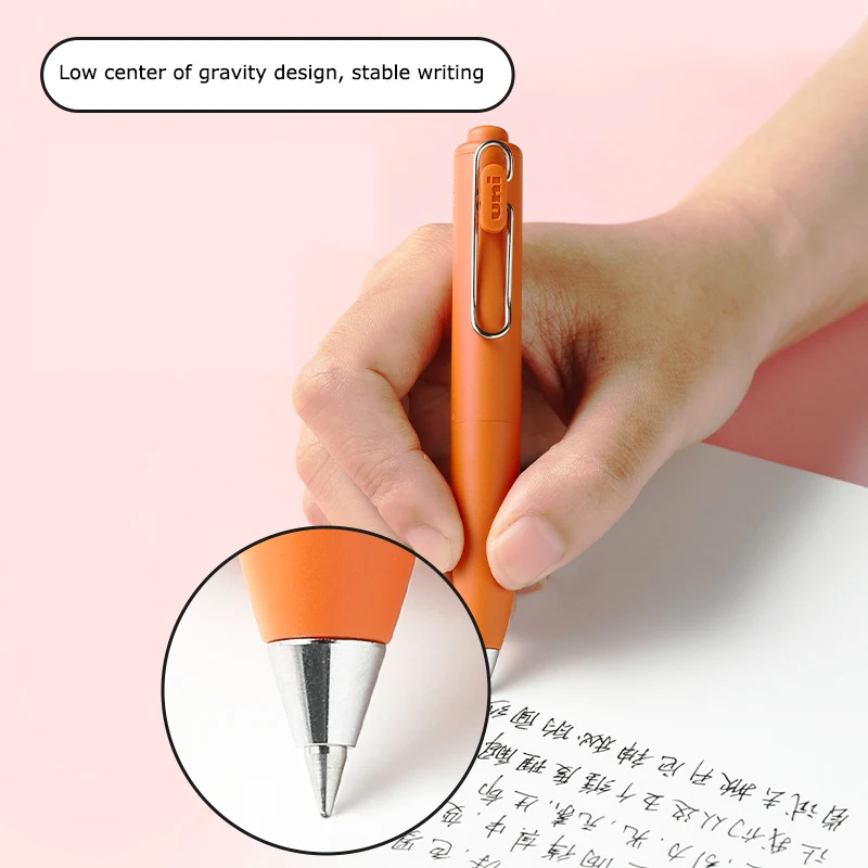 Uni Cute Mini Gel Pen, Uniball UMN-SP Chubby Push-action Thick Black Ink Pocket Pen Quick Dry Waterproof Compact School Supplies