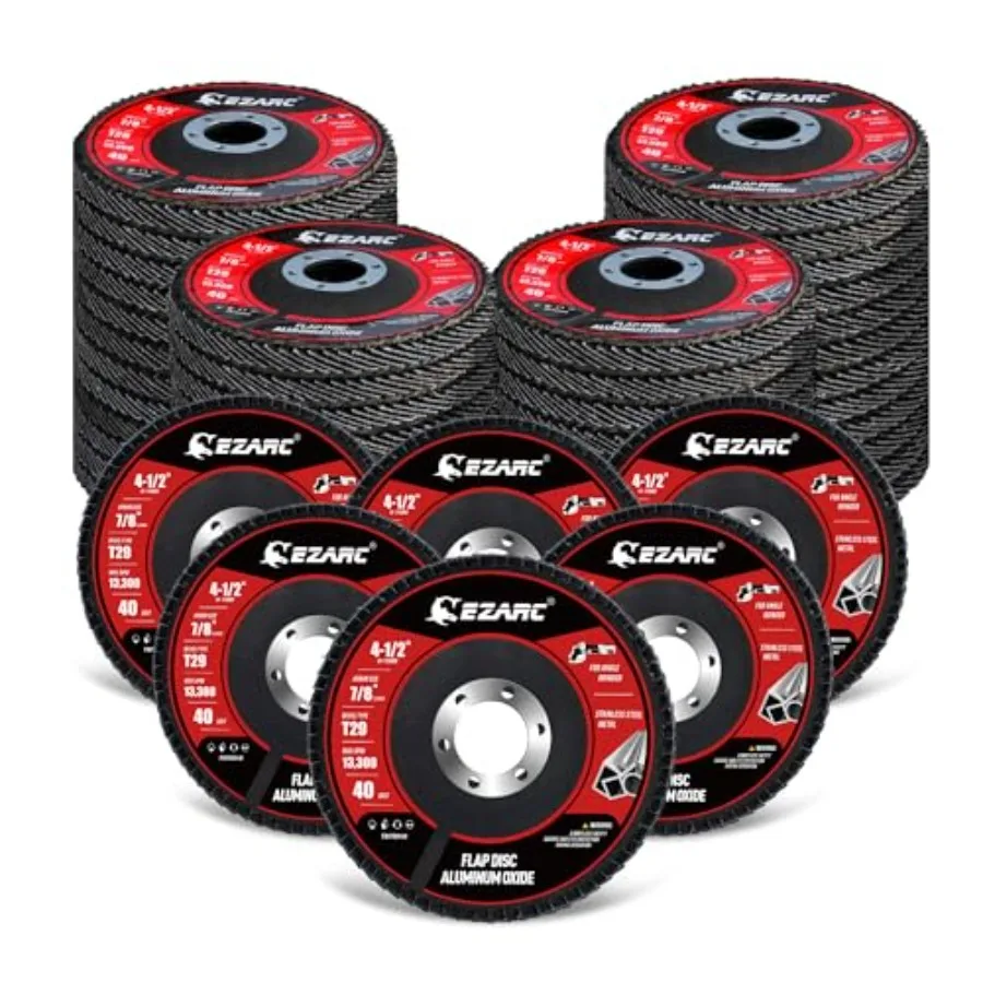 

Flap Discs 4-1/2 Inch for Angle Grinder 50 Pack Flap Sanding Disc Type 29 Aluminum Oxide Abrasives Grinding Wheel for Wood Fini
