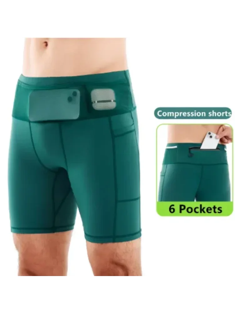 AliExpress NONE Mens Multi Pockets Compression Shorts Marathon Running Quick Dry Exercise Training Jogging Cycling Fitness Tight Breathable Shor