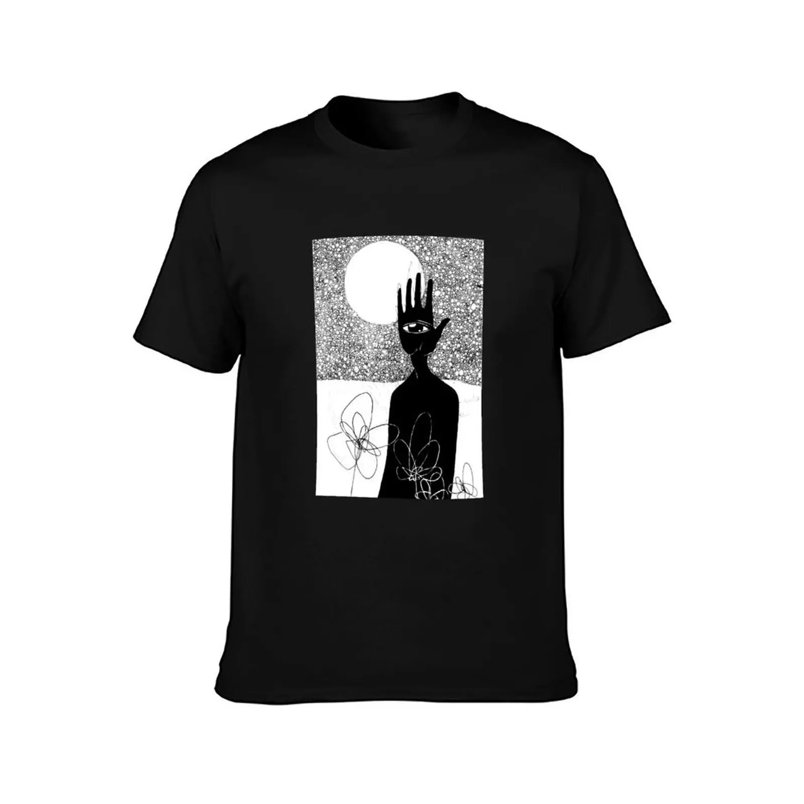 Moonlight. T-Shirt Summer Casual Cotton Tee Oversized Streetwear Tops Vintage Graphic Print Loose Fit Short Sleeve