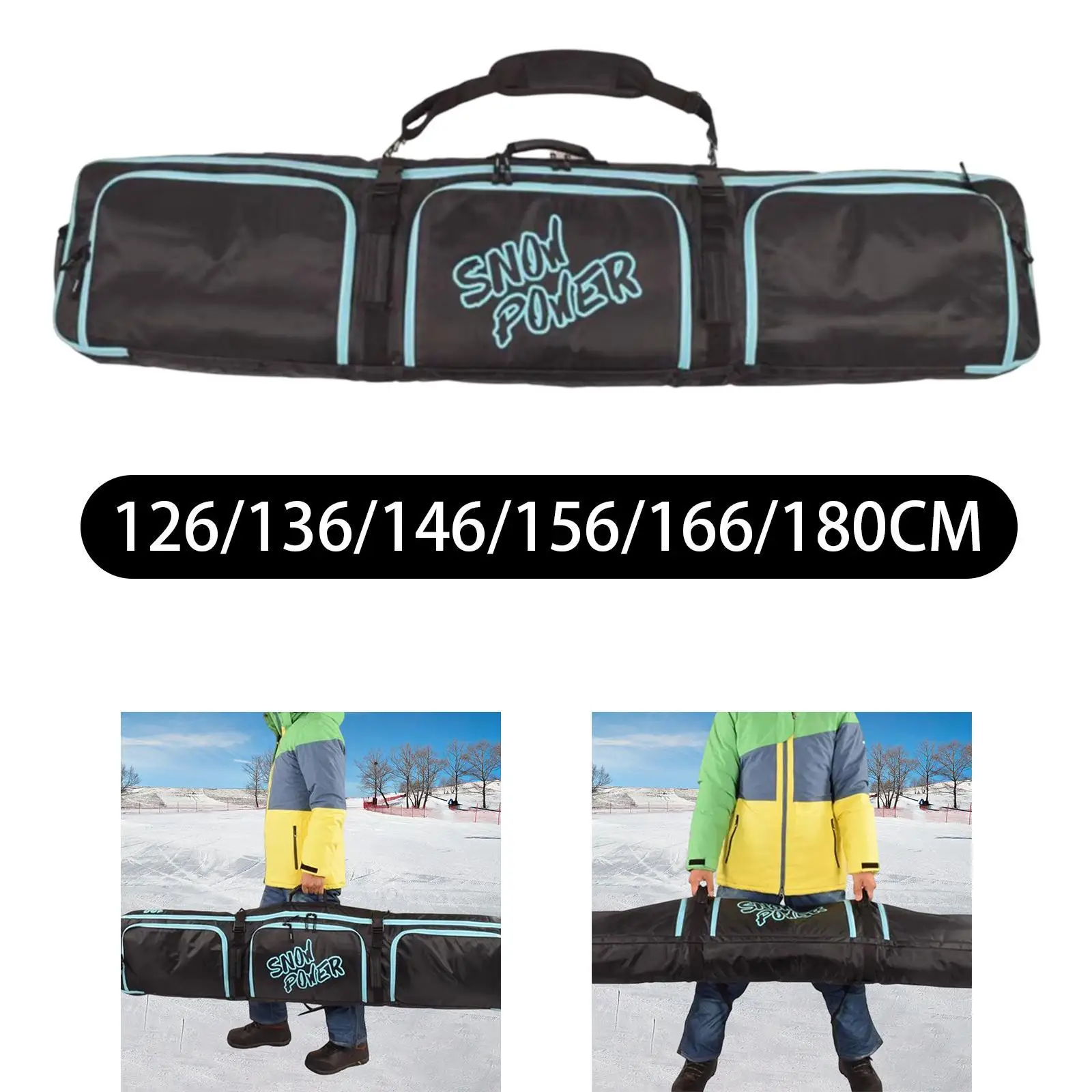 Bolsa de Snowboard con ruedas, bolsa de transporte de gran capacidad, bolsa protectora de esquí para snowboard, deportes de invierno al aire libre, esquí