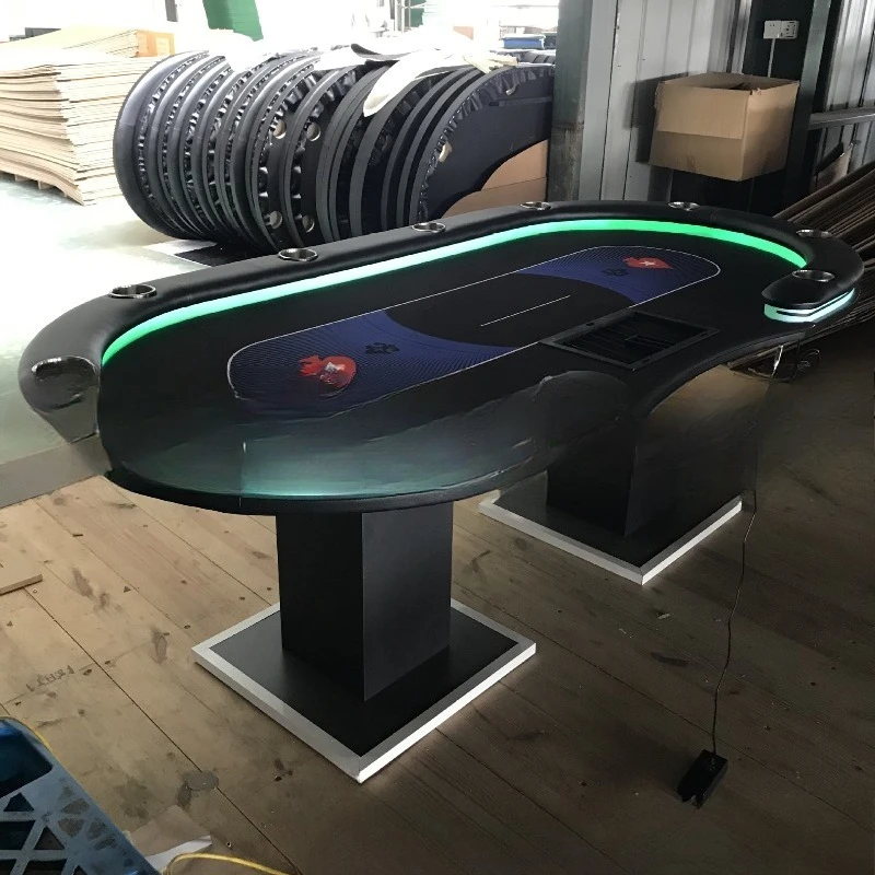 2021 new poker table, including LED lights, chess and card table