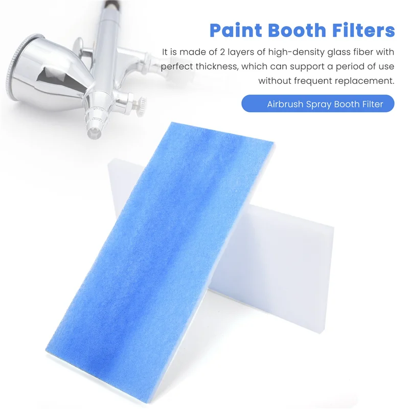 A23E-Airbrush Hobby Airbrush Spray Booth Filter Set, Fiberglass Booth Replace Filter Compatible For Master, Paasche 2 Pieces