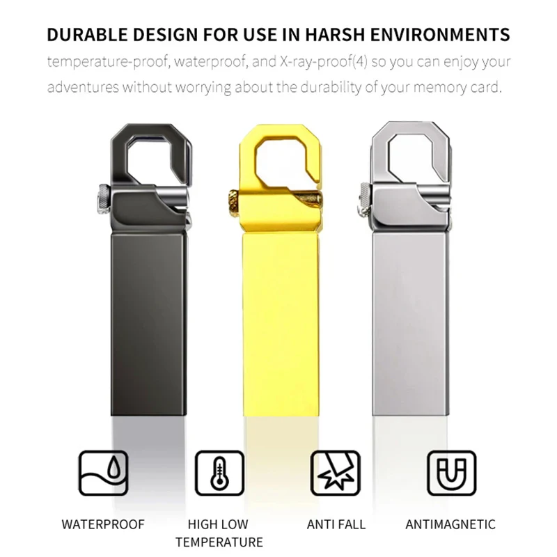

Metal USB Flash Drives 128GB 256GB 512GB Pen Drive 64GB High Speed Memory Stick 32GB 16B 8GB 4GB Real Capacity Pendrive