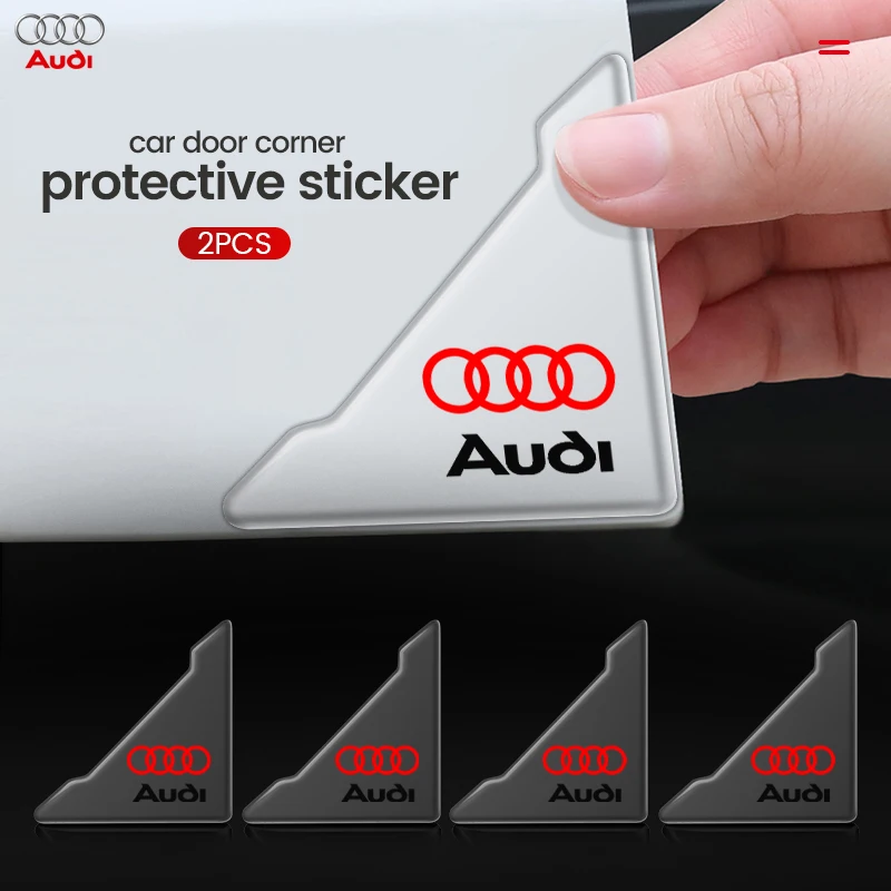 

2Pcs Car Styling Door Corner Protector Silicone Bumper Sticker Accessories For Audi Q5 Q7 B5 B6 B7 B8 B9 8P 8V 8L A5 A4 C6 C5 A6