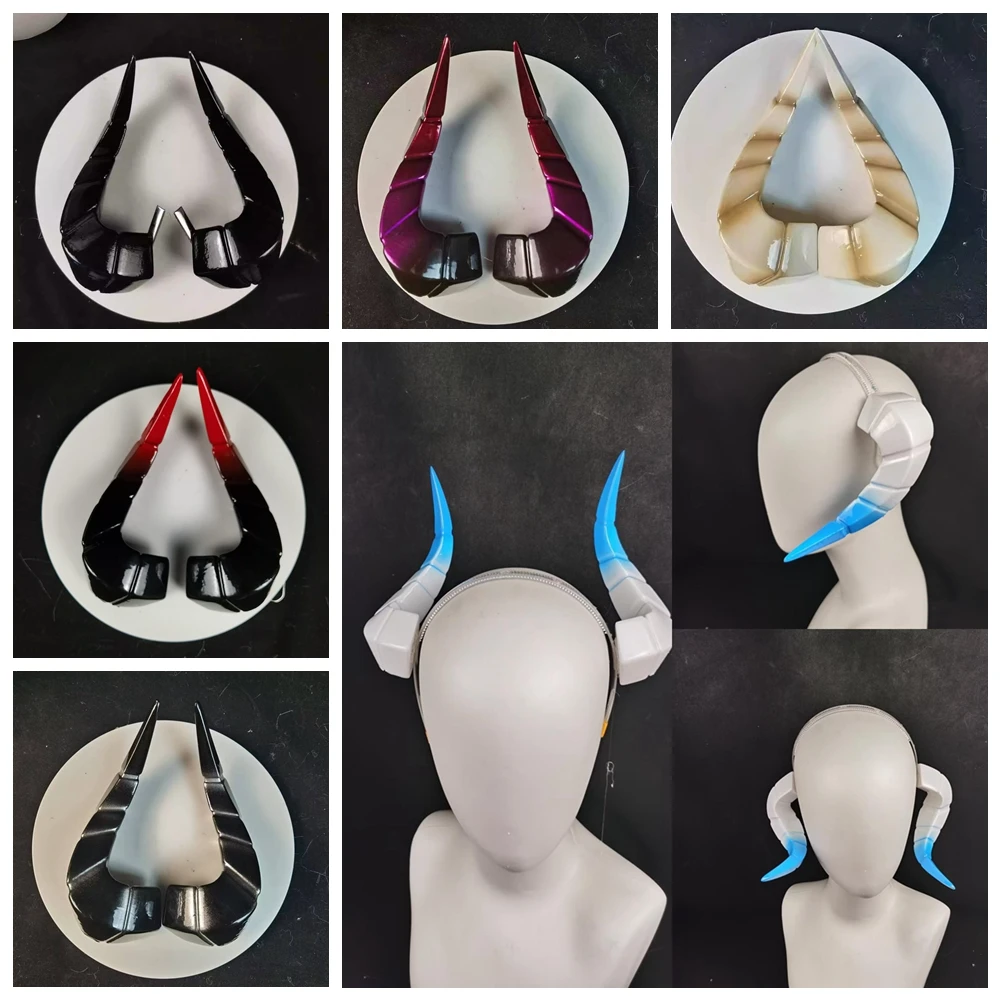 1 Pair 17cm Cosplay Costume Accessories Devil Horn Hair Clips Party Supplies Gothic Devil Horns Ghost Hairpin Accessories