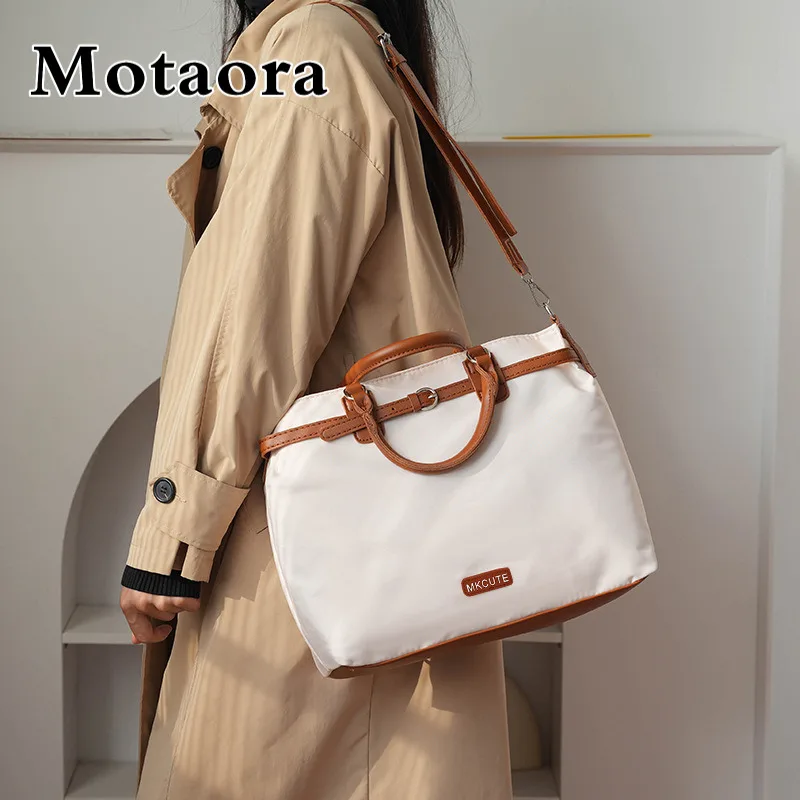 MOTAORA Luxury Look Tote Bag for Women Commuter Work Bag with Belt Buckle & Top Handle, Women Backpack For 12 Inch IPAD